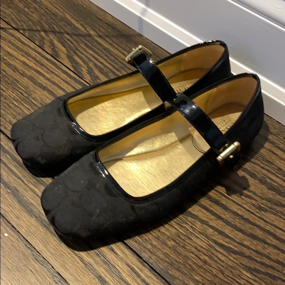 Coach Black Monogram & Patent Leather Loafer